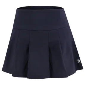 Penguin Women's Pleated Skort - Black Iris Cuffed Sleeves quick-drying Shock-absorbing
