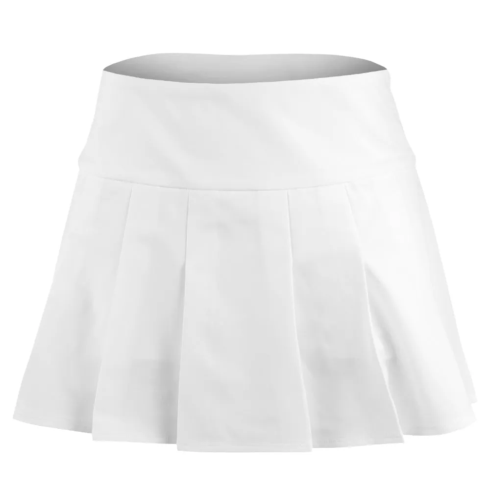 Long Sleeves Sleeveless style Penguin Women's Pleated Skort - White Fluid
