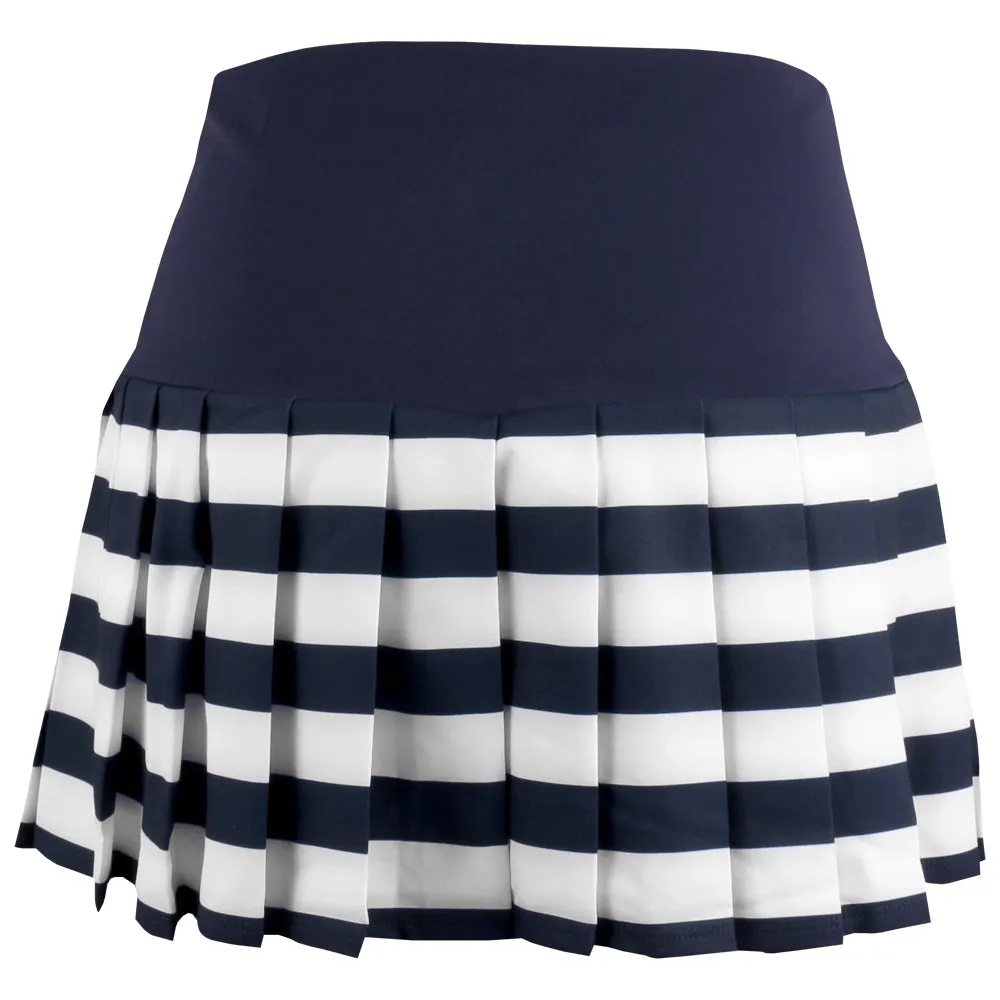 Penguin Women's Striped Pleated Skort - Black Iris Hemmed Acrylic Material