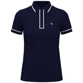 Penguin Women's Veronica Polo - Black Iris Adjustable Cuffs Adaptable Ribbed Cuffs