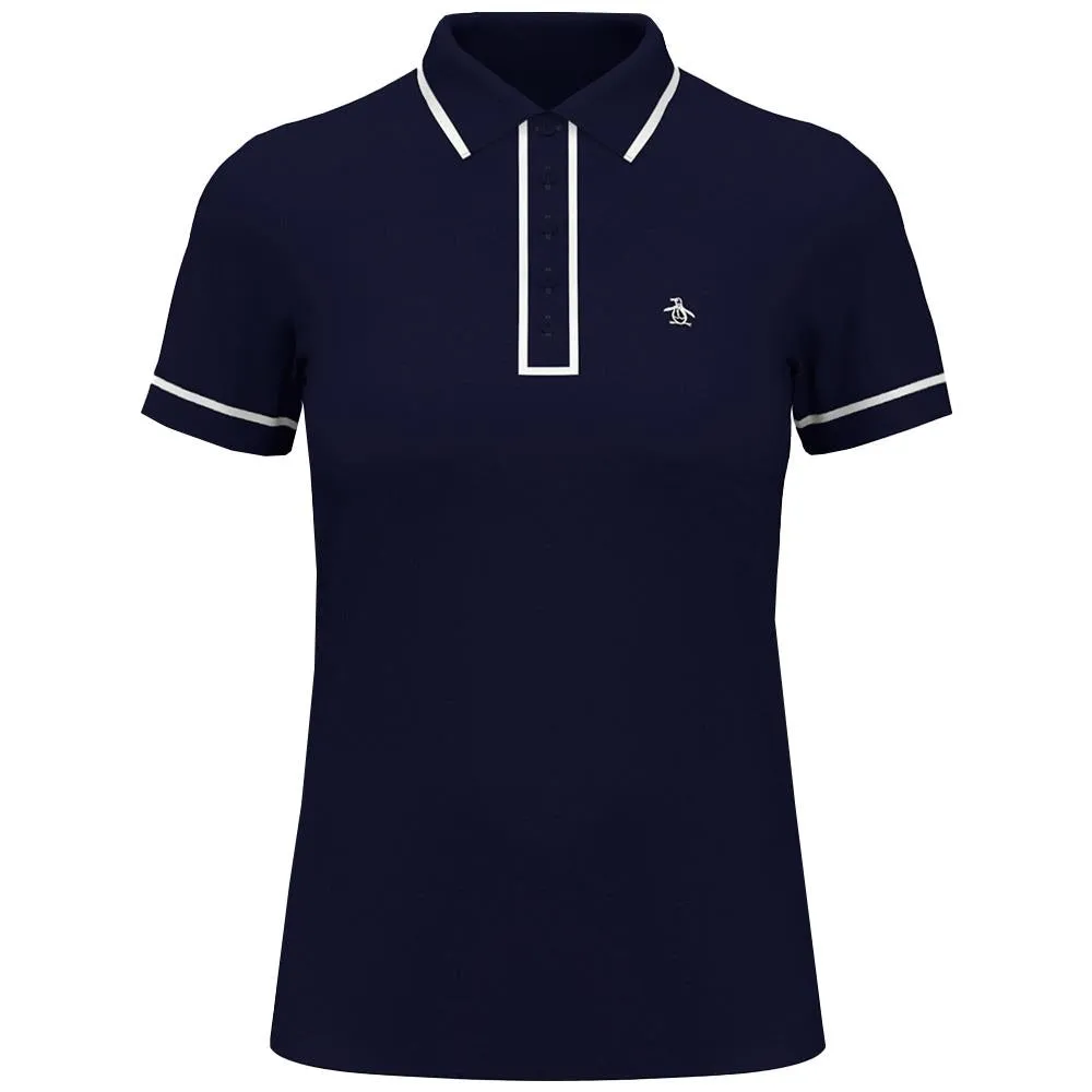 Penguin Women's Veronica Polo - Black Iris Adjustable Cuffs Adaptable Ribbed Cuffs