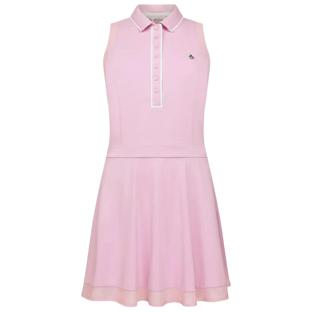 Smocked Beaded accents Penguin Women's Veronica Sleeveless Dress - Charm Pink Style Variety