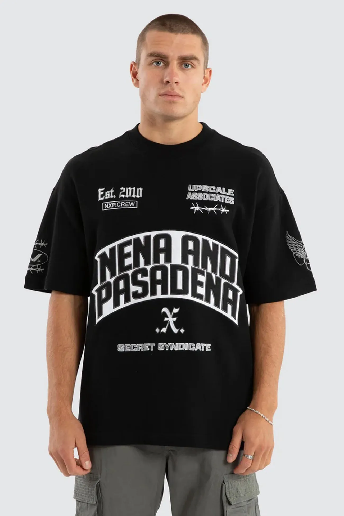 Pride Loopback Raptor Tee Jet Black Essential Fashion Comfy Style