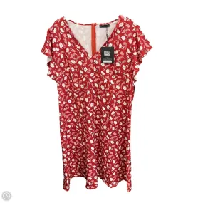 Comfortable Silhouette Dress Casual Midi By Cme In Red, Size: 2x