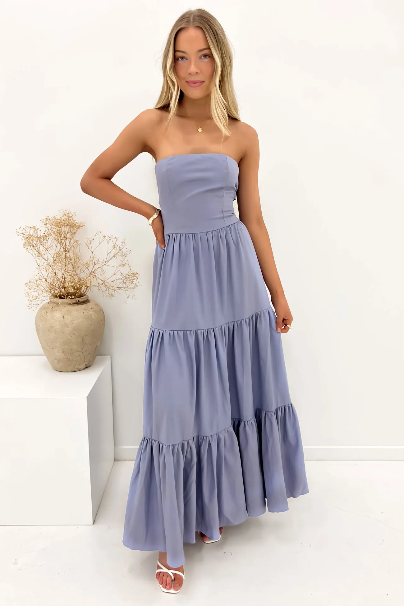 Bliss Maxi Dress Blue Fit Easy