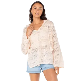 Women's Hippie Love Hoodie Wrinkle Resistant Ribbed cuff