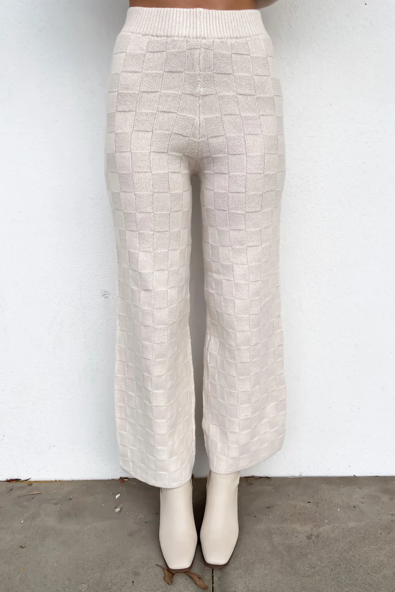 Eleanor Knit Pant Cream Smart Wear Anti Odor Technology