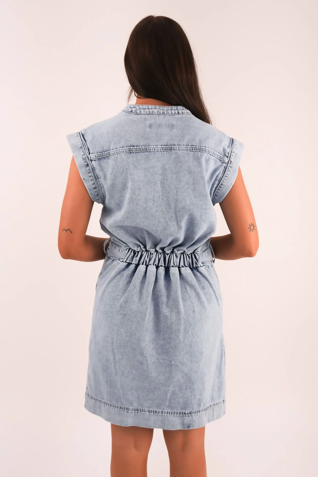 Harlow Denim Dress Light Blue Simple Touch