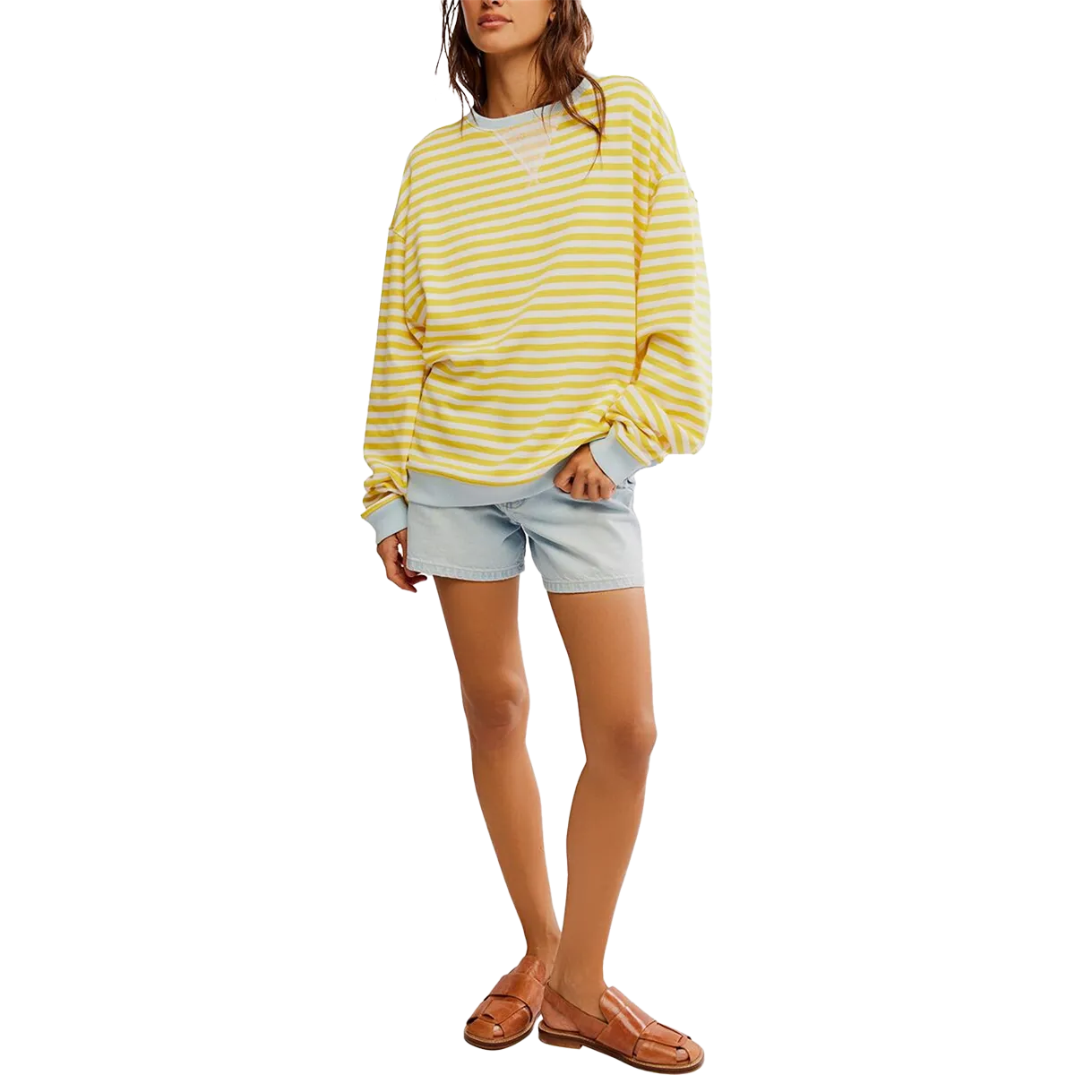 Women's Classic Striped Crew Fashion Ready Casual Layers
