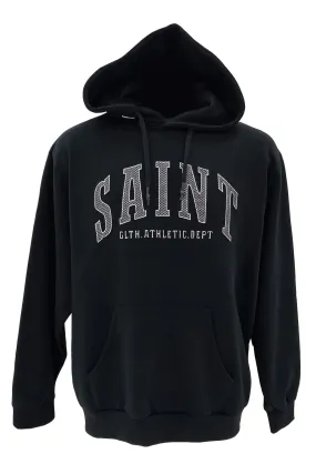 Oversized style Perforate Hoodie Black