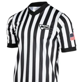 Montana MOA Logo Basketball Referee V-Neck Petite Cut Anti Pill Technology