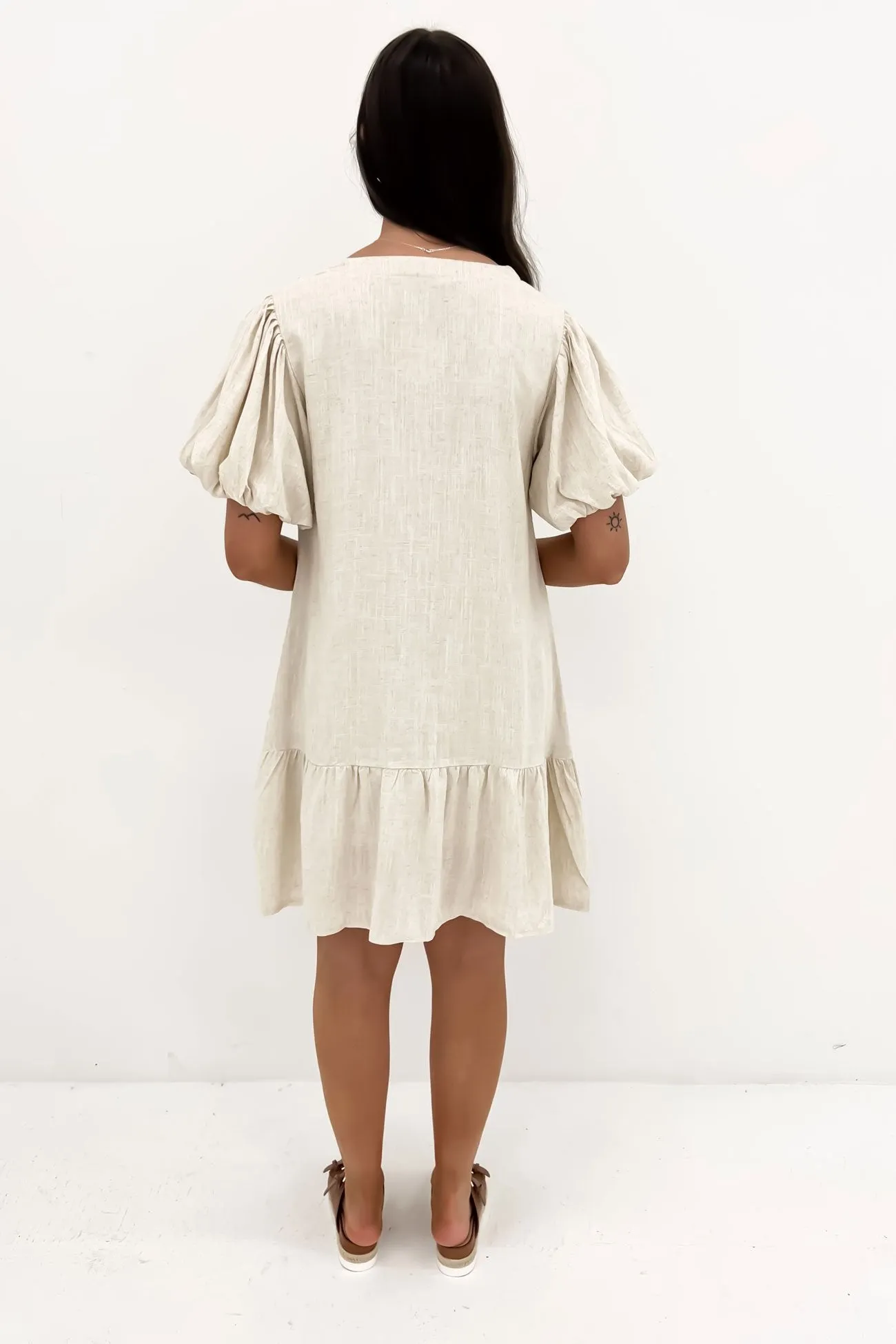 Body Flow Leg-Lengthening Phoebe Mini Dress Beige