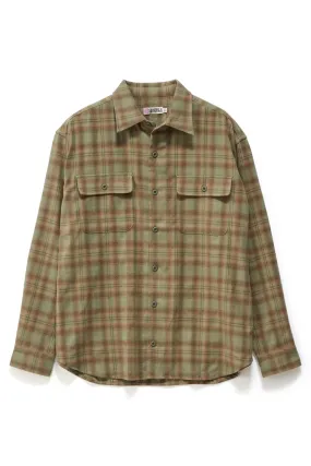 Plaid Long Sleeve Overshirt Sage Bold Statement