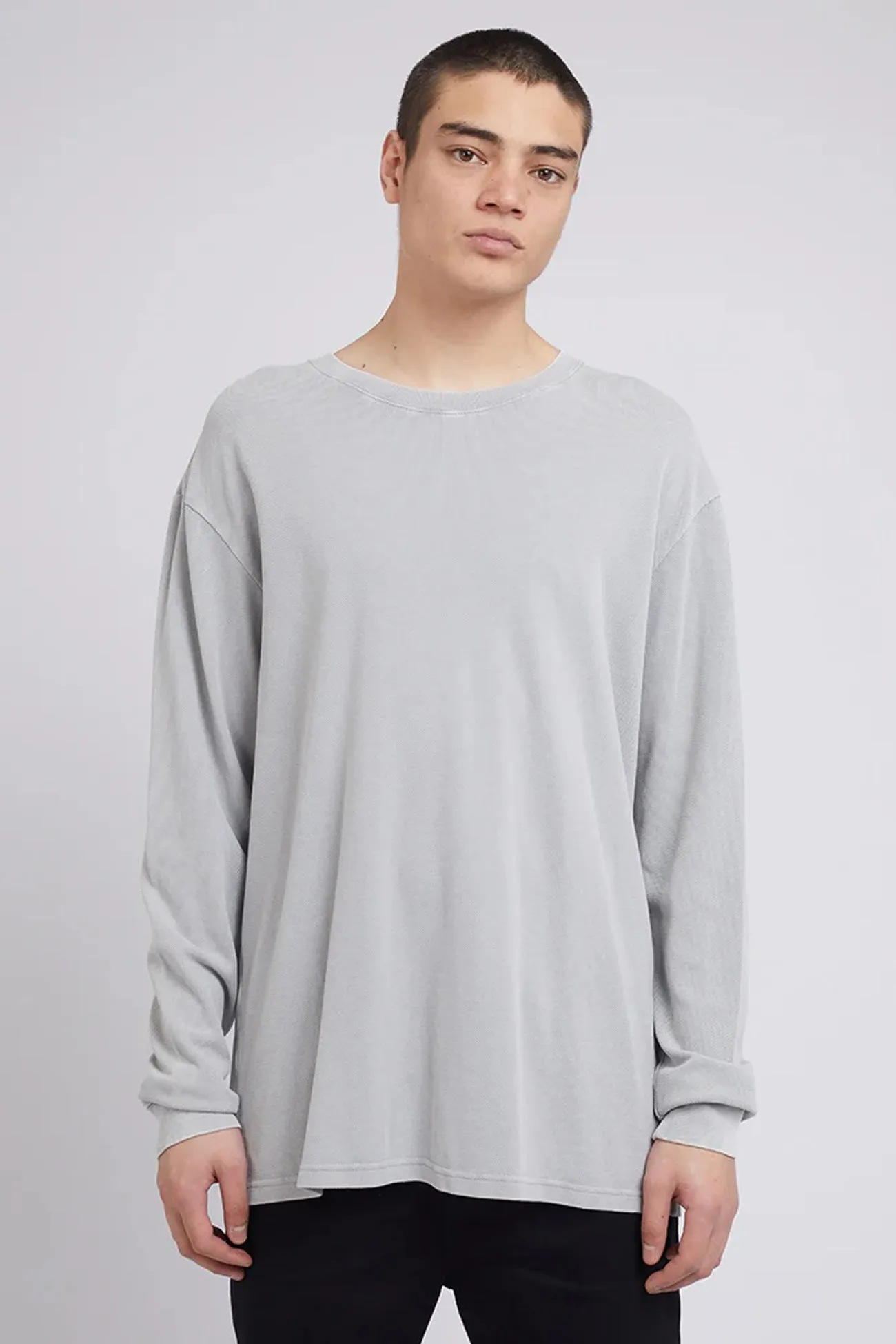 Meat Pique Long Sleeve Tee Grey