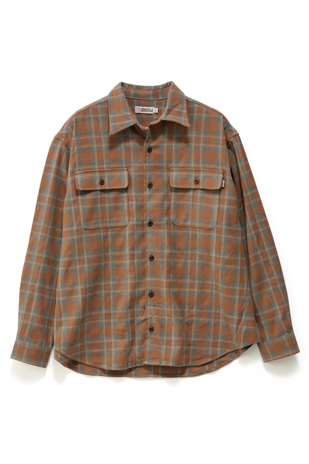 Casual Wear Plaid Long Sleeve Overshirt Sienna