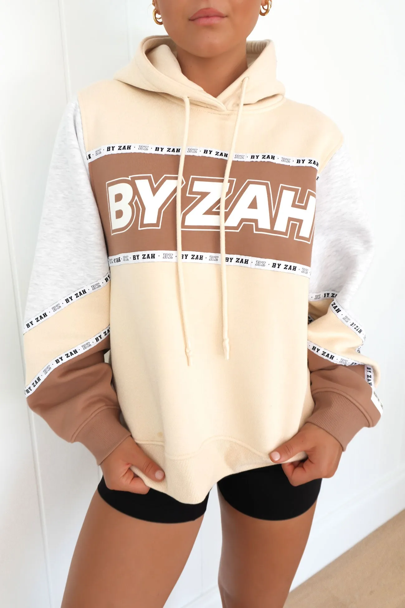 Cove Panel Hoody Beige High Tensile Reinforcement BreathableFabric