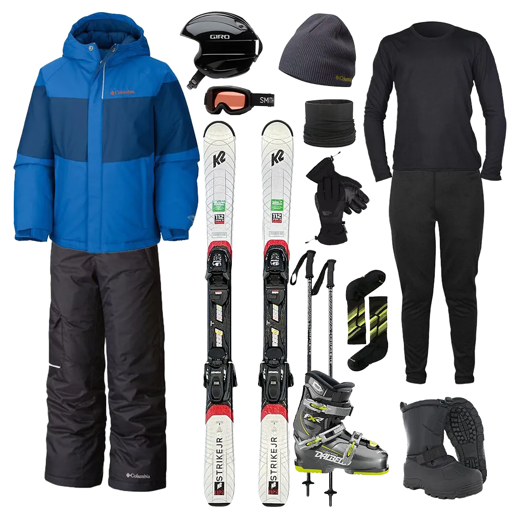 Many Pockets Double Layered Columbia The Works Package w/ Pants - Boy's Ski