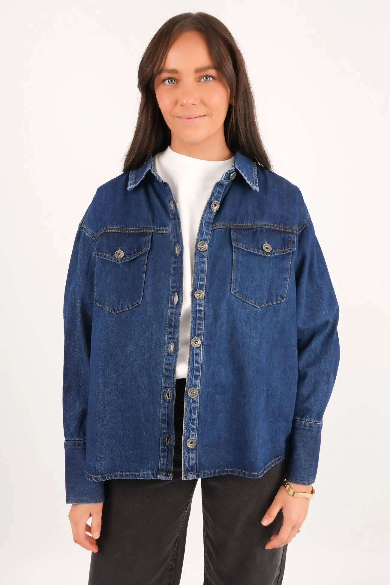Job Interview Aster Shirt Dark Blue