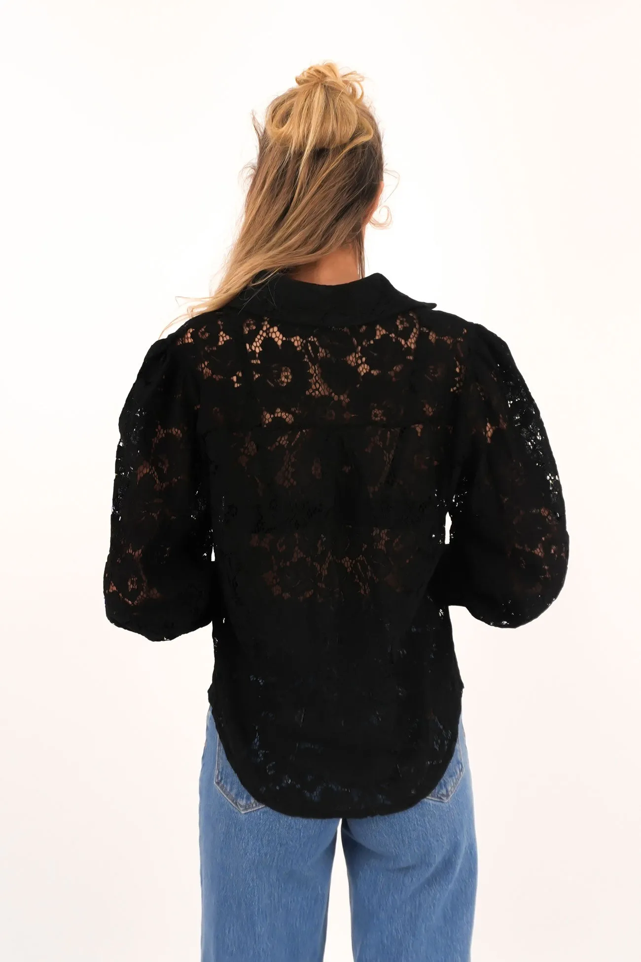 Loose Comfort Affordable Fashion Savina Shirt Black