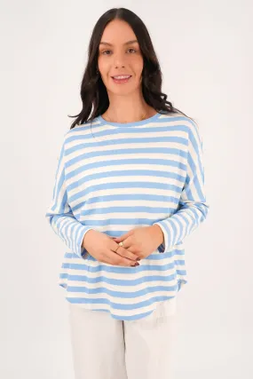 Baby shower gift Jaylen Long Sleeve Tee Blue Stripe
