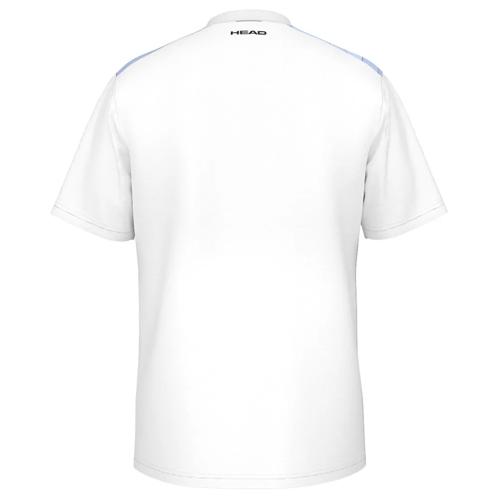 Head Boys Topspin T-Shirt - White/Blue silk fabric Luxury Design