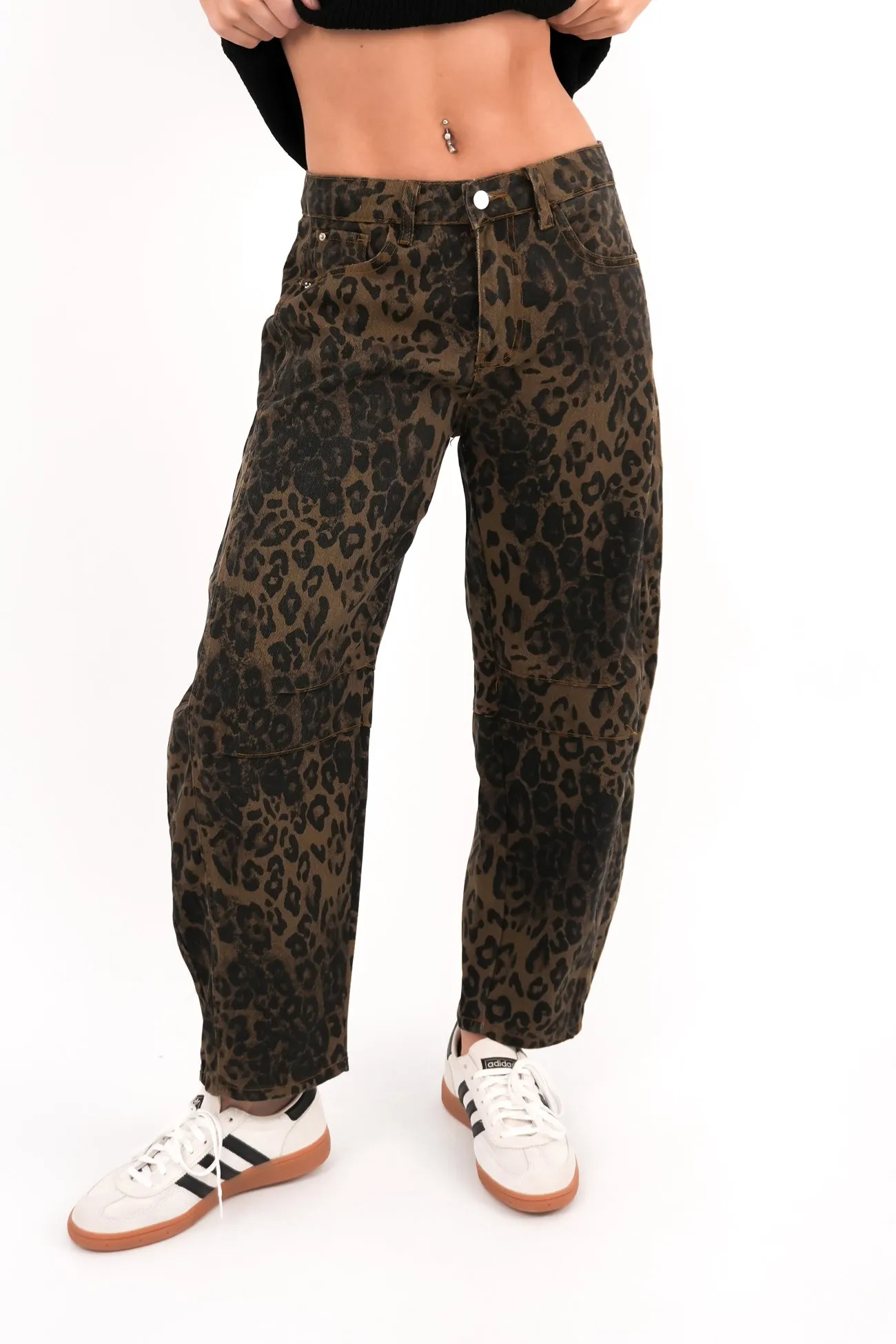 Balanced Piece Morning Stroll Outdoor Adventure Date Night Toby Barrel Jean Leopard