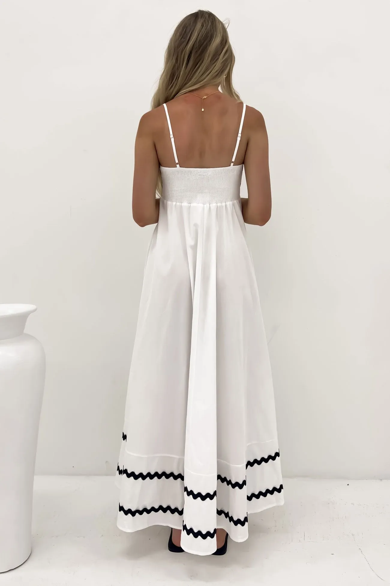 Timeless Look Wear Gemma Maxi Dress White Black