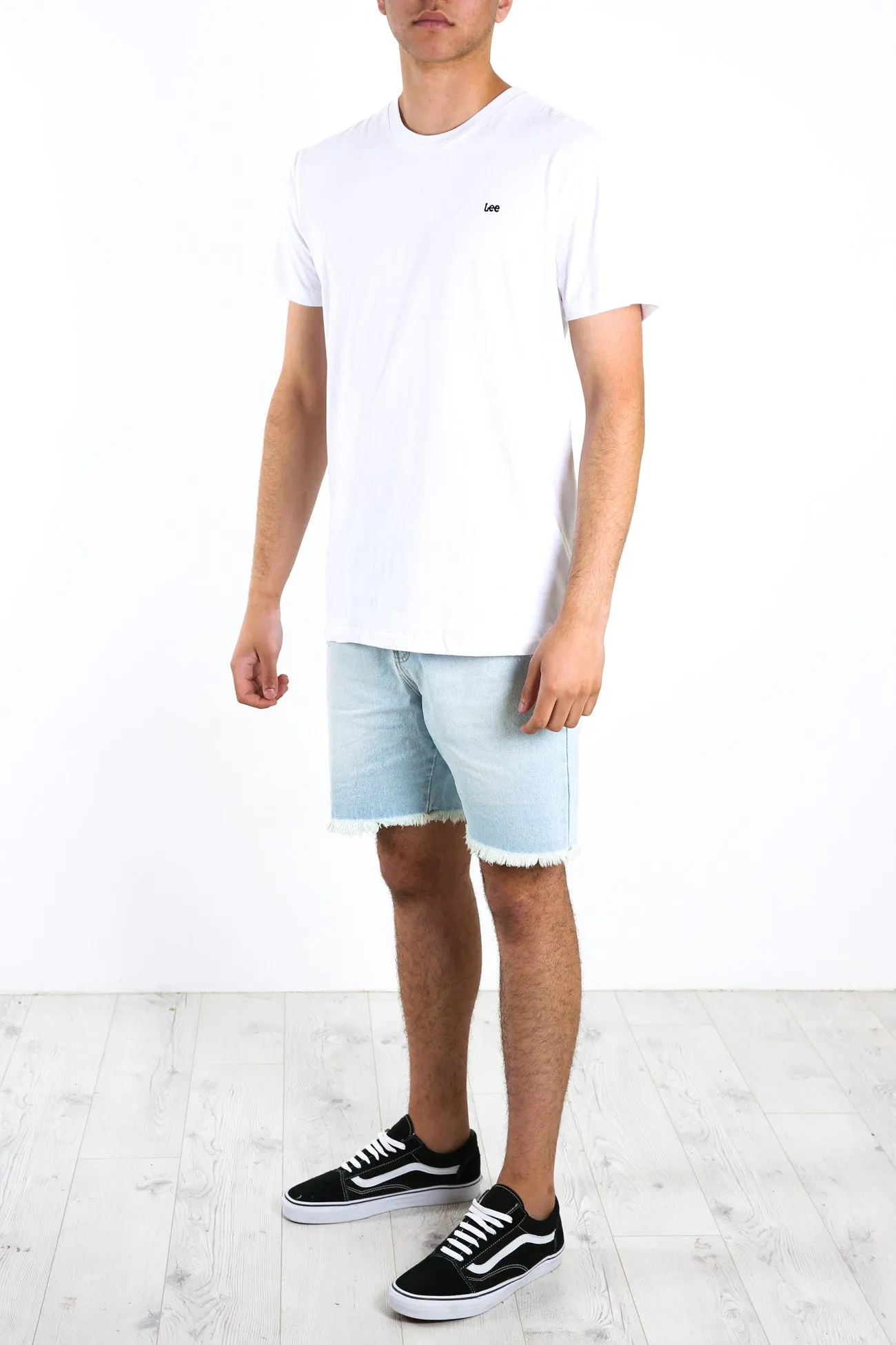 Active Style Trend Layered Hem Detail No Brainer Lee Tee White