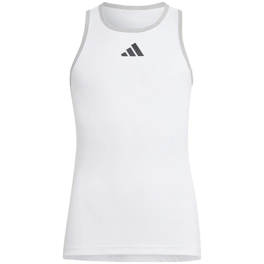 adidas Girls Club Tank - White Hand washable