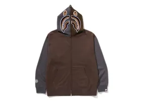 Bape Shark Full Zip Ii Hoodie Beige V neck