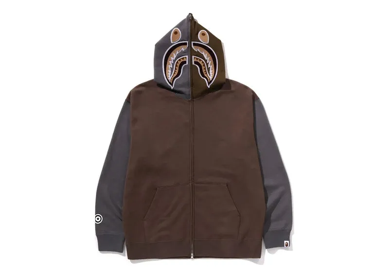 Bape Shark Full Zip Ii Hoodie Beige Buttons Odor Resistant