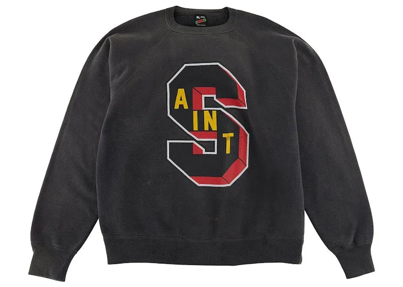 Saint Mxxxxxx X Denim Tears St Sweatshirt Vintage Black Buttoned