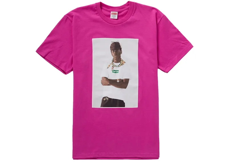Supreme Tyler The Creator Tee Magenta Everyday Wear Comfortable Touch