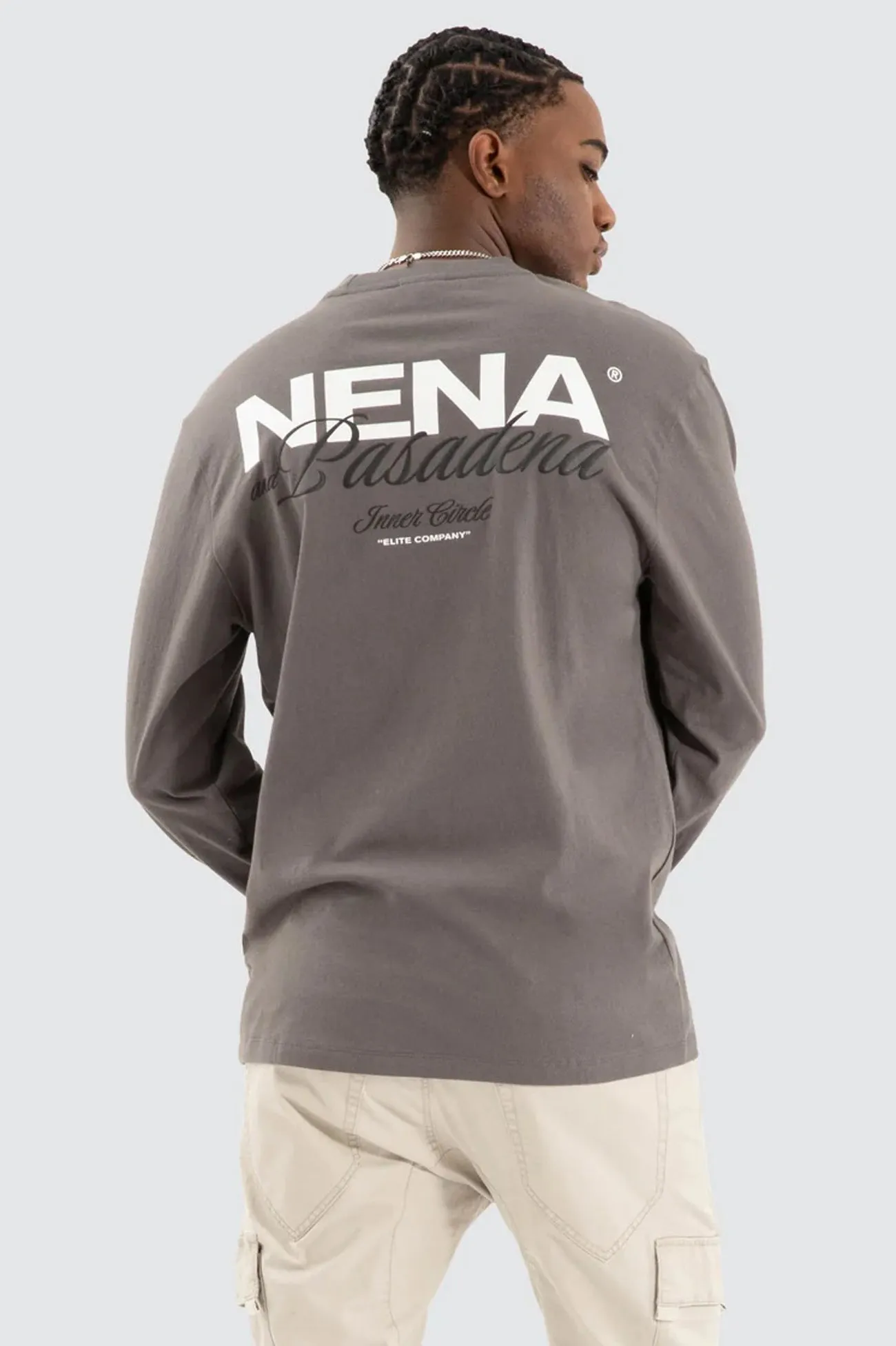 Public Relaxed Long Sleeve Tee Charcoal weekend Popular Choice
