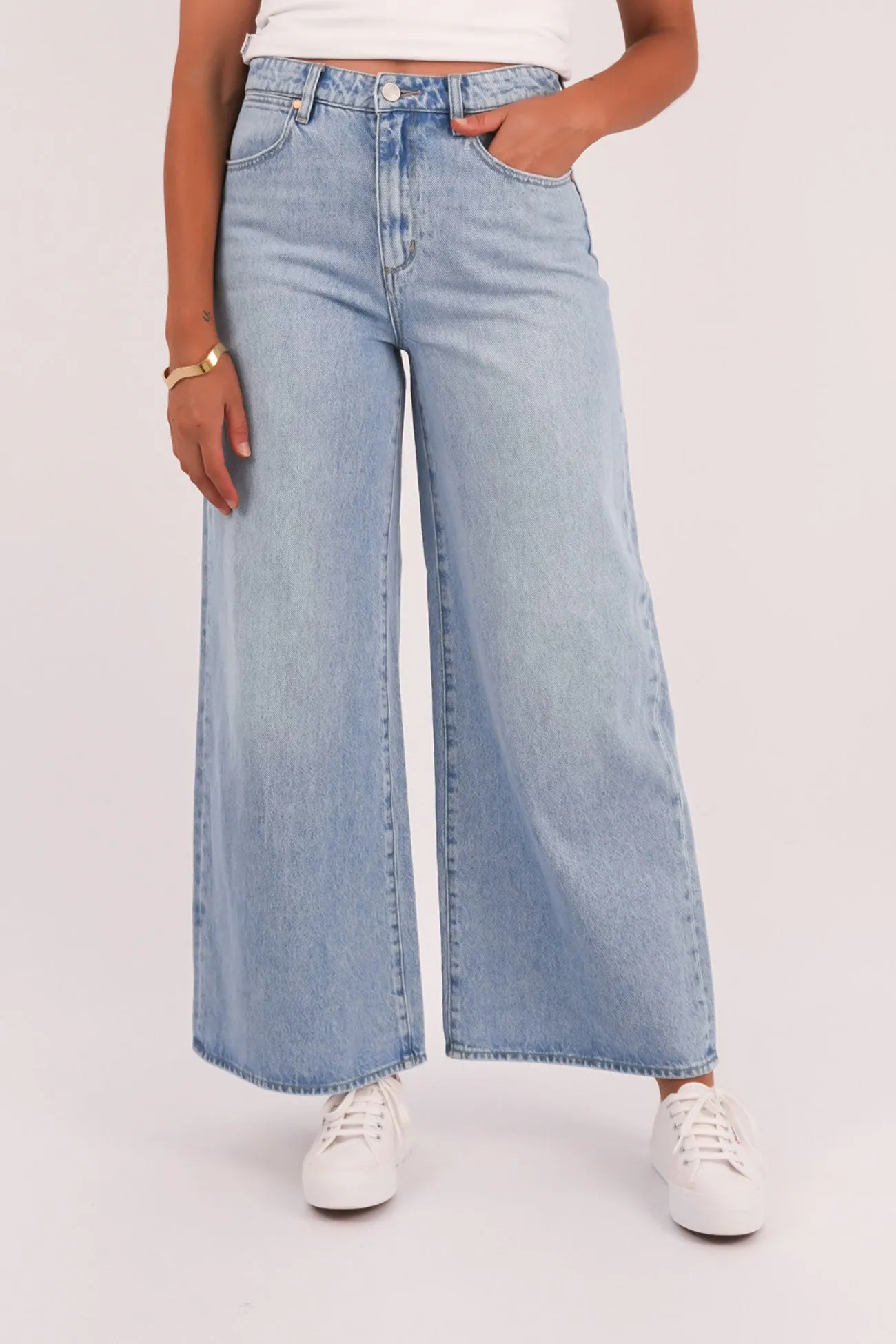 Subtle design Modern Textured Mid Stevie Jean Set Time Blue Petite