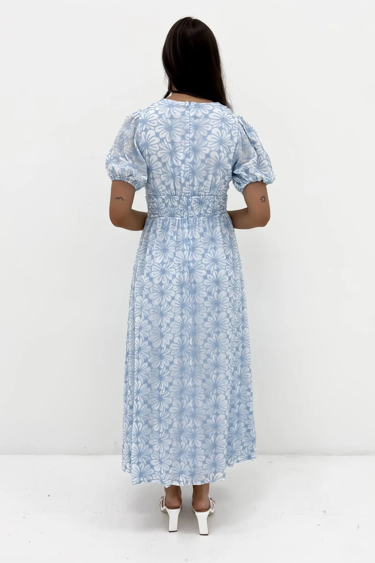 Light Movement Nala Maxi Dress Blue Flower