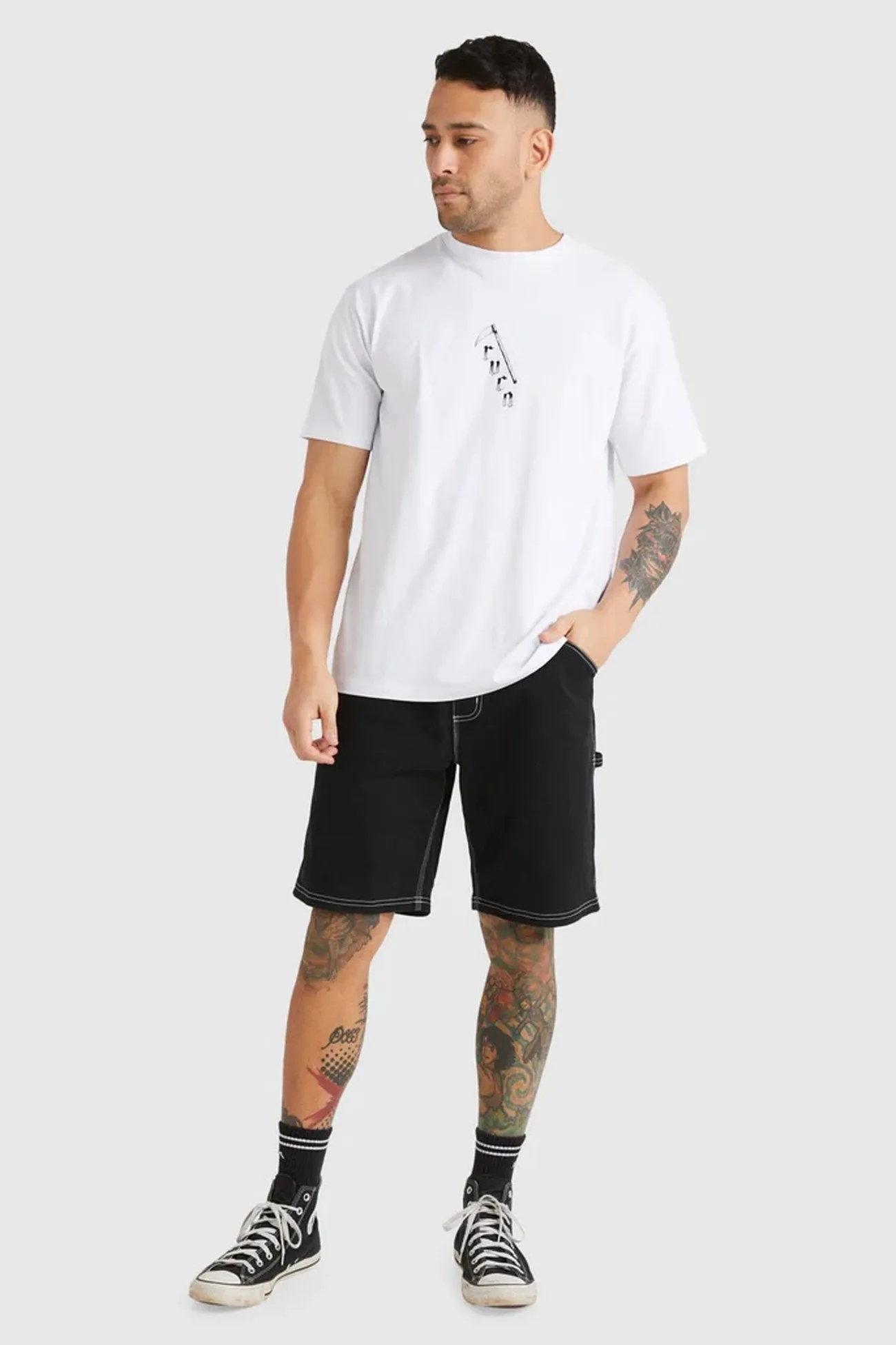 Americana Carpenter Short Black Comfort waistband Stylish Design