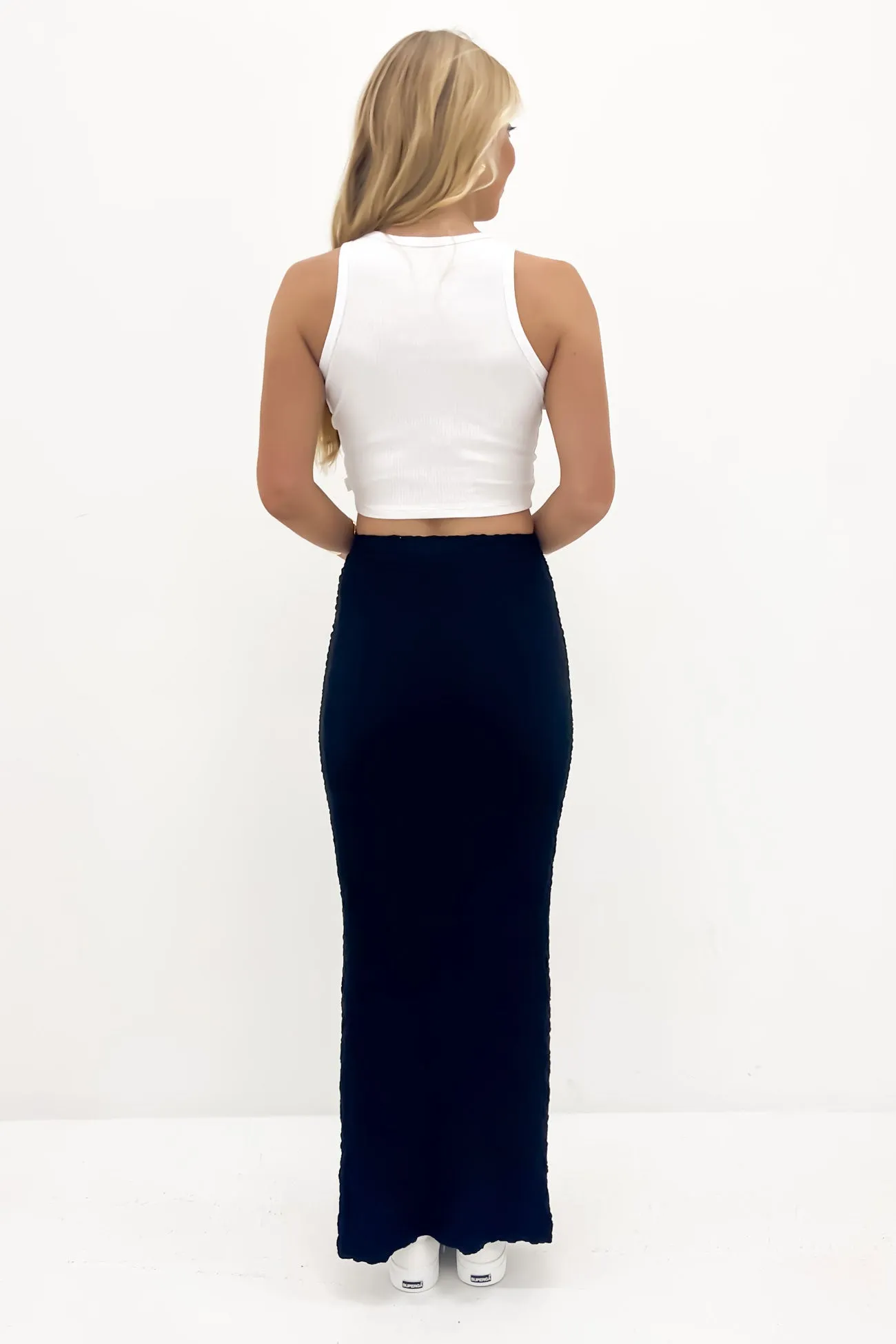 Stassie Maxi Skirt Black Mid Length