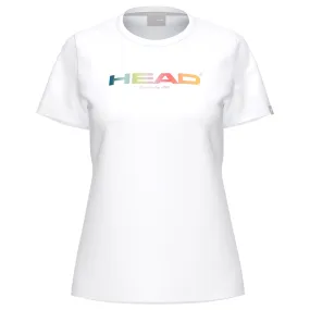 Expandable Hook-and-eye closure quick-drying Head Women's Rainbow Tee - White