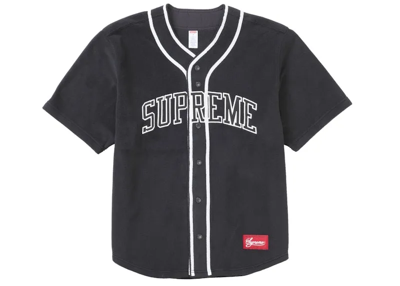 Supreme Polartec Baseball Jersey Black Checkered Stretchable Material