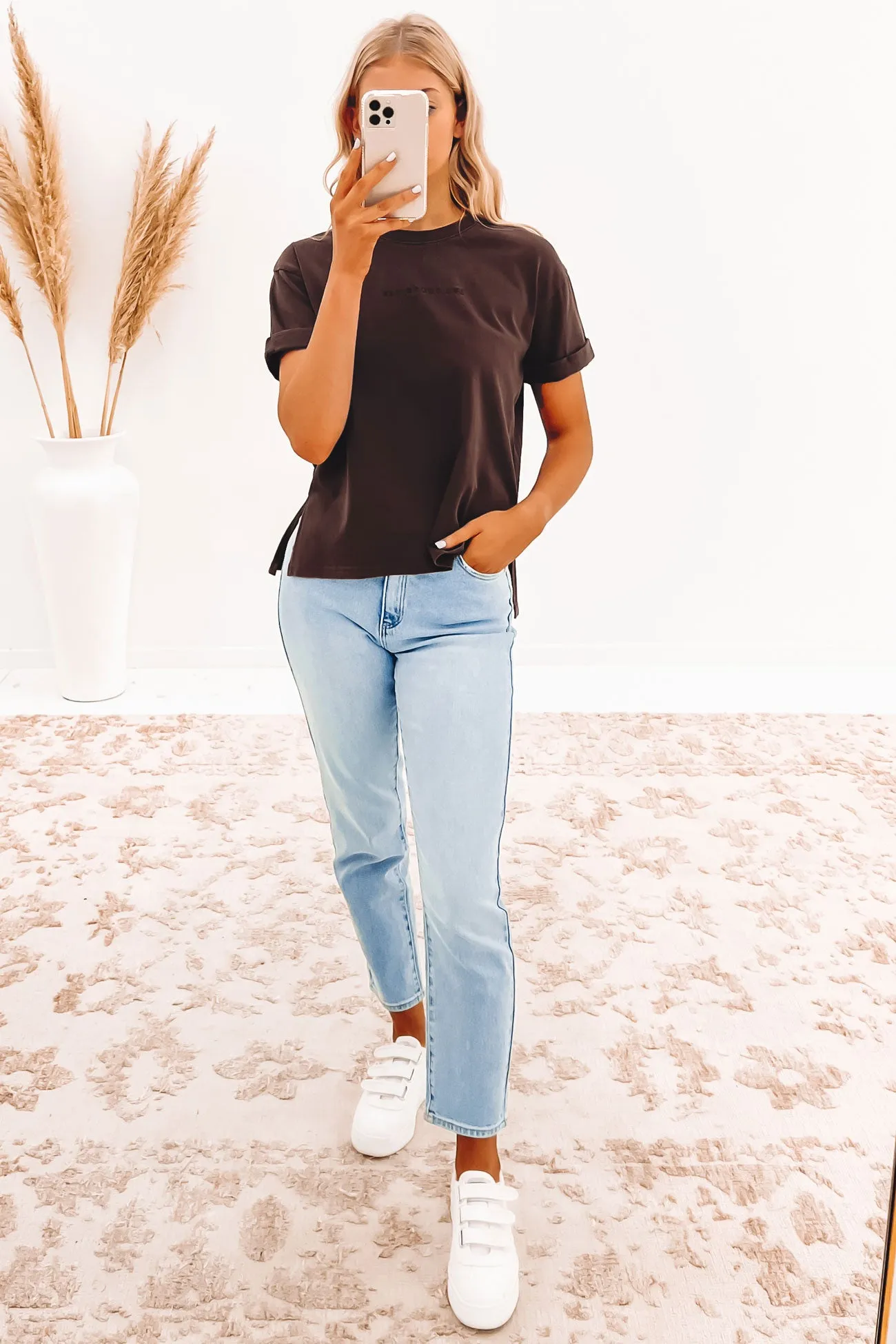 AAE Washed Tee Brown Sporty Comfort Wear