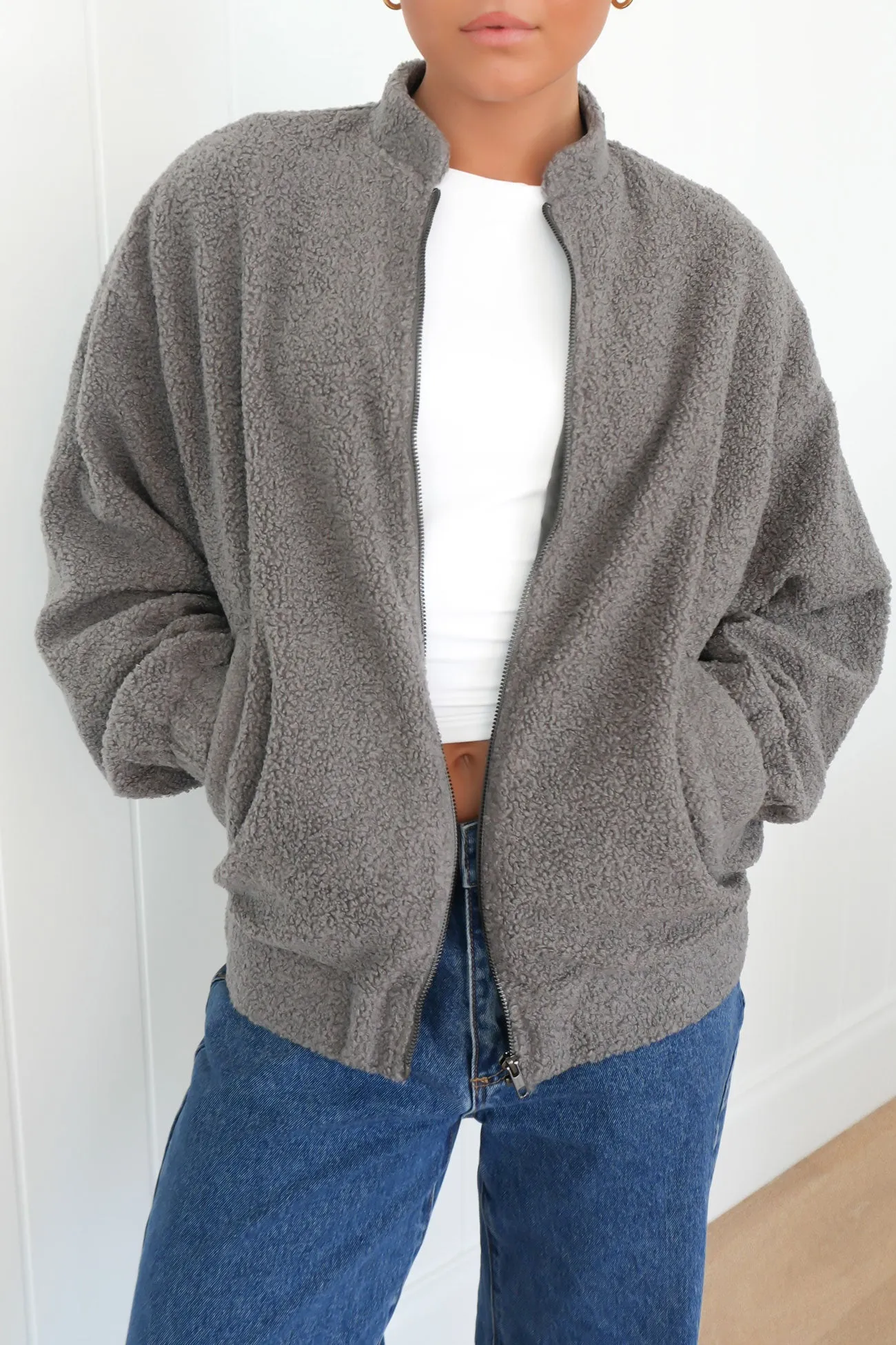 All Purpose Outerwear Casual Work Look Knox Bomber Jacket Grey