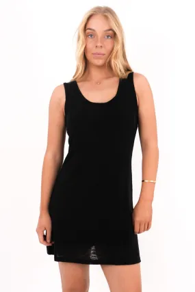 Celebrity-Inspired Leonie Mini Dress Black