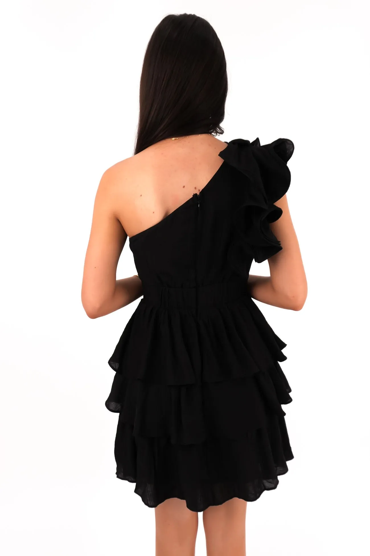 Rayah Mini Dress Black Cozy and Comfortable
