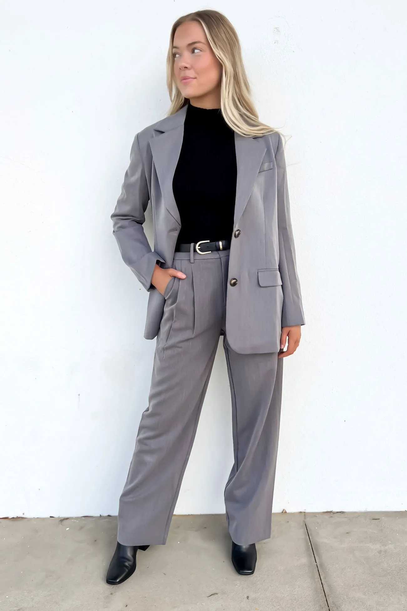 Lottie Blazer Charcoal Stowable Hood