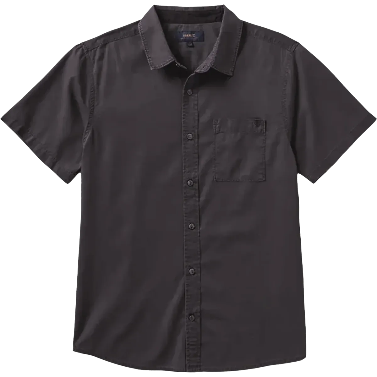 Non Closure Collar Men's Made to Fade Short Sleeve Woven