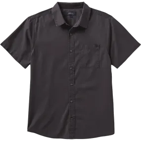 Non Closure Collar Men's Made to Fade Short Sleeve Woven
