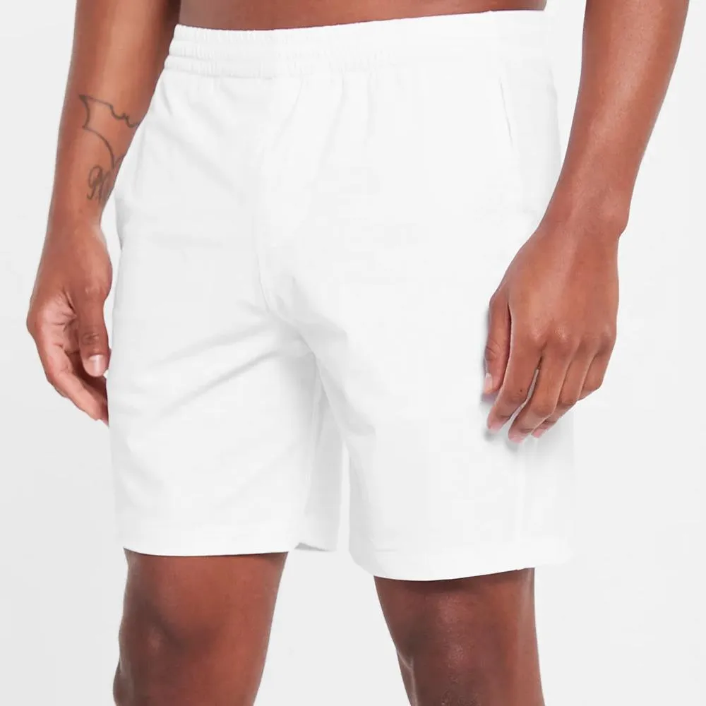 Reinforced Seams Ribbed Hem Redvanly Men's Byron Shorts - Bright White Straight
