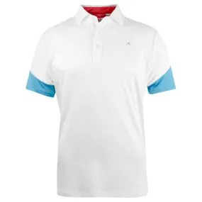 Redvanly Men's Riley Polo - White V-Neck Wool
