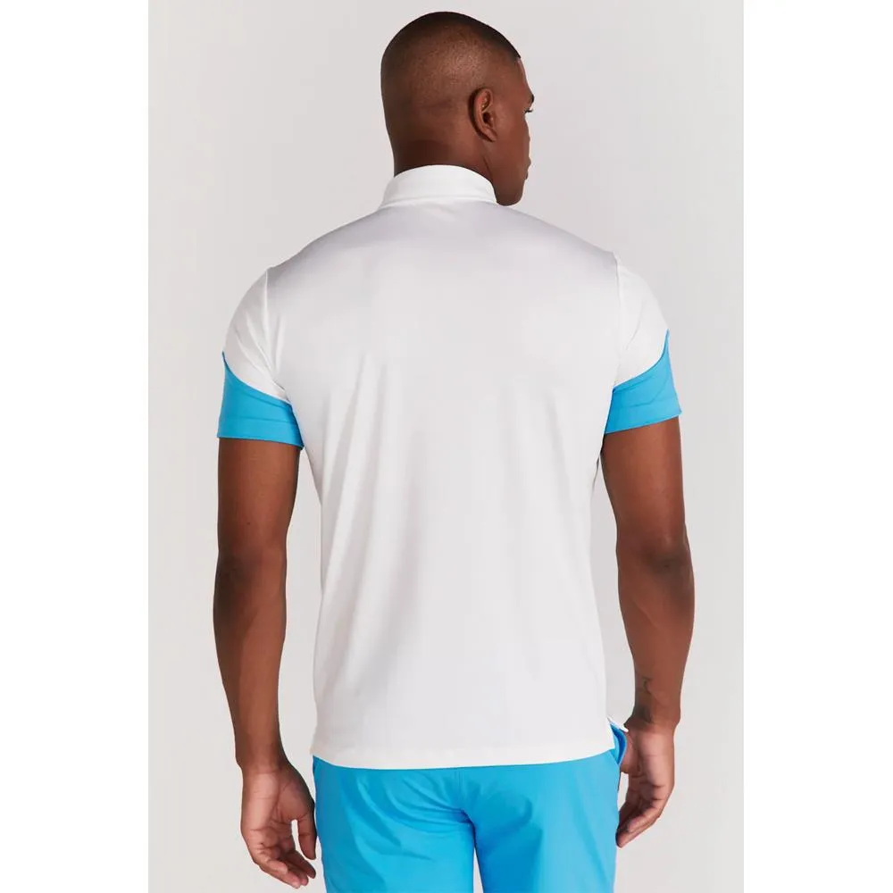Redvanly Men's Riley Polo - White V-Neck easy - to - store